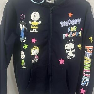 Peanuts Snoopy and Friends Kids Hoodie - Black Size XXS (0)